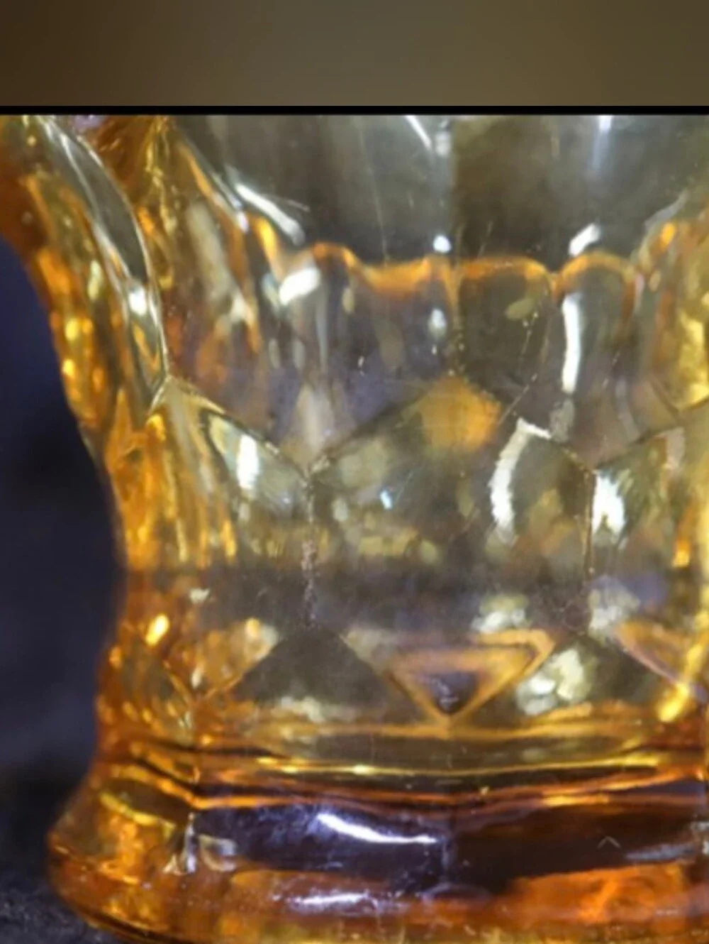 Vintage Anchor Hocking Georgian Amber 8oz Glass Honeycomb 4 ¼“ Cocktail Tumbers